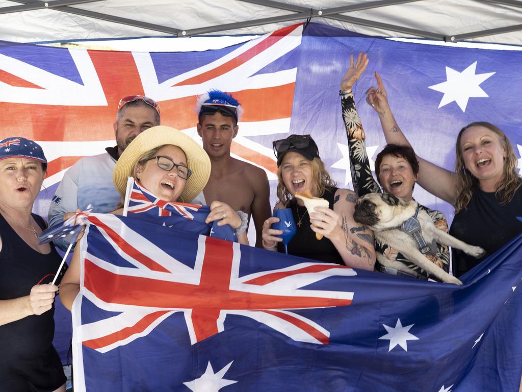 Australia Day on the beach at Aldinga. Picture: Brett Hartwig