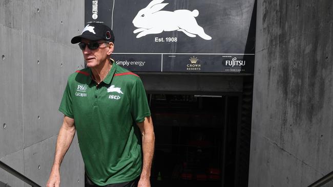 Bennett arrives to take his first training session at Redfern Oval. (AAP Image/Dean Lewins)