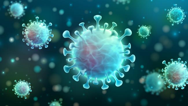 Vector of Coronavirus 2019-nCoV and Virus background with disease cells. COVID-19 Corona virus outbreaking and Pandemic medical health risk concept. Vector illustration eps 10