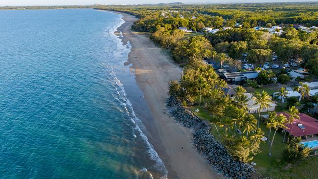 Blacks Beach, near Mackay, where a woman was stabbed while sunbathing. Photo: Daryl Wright