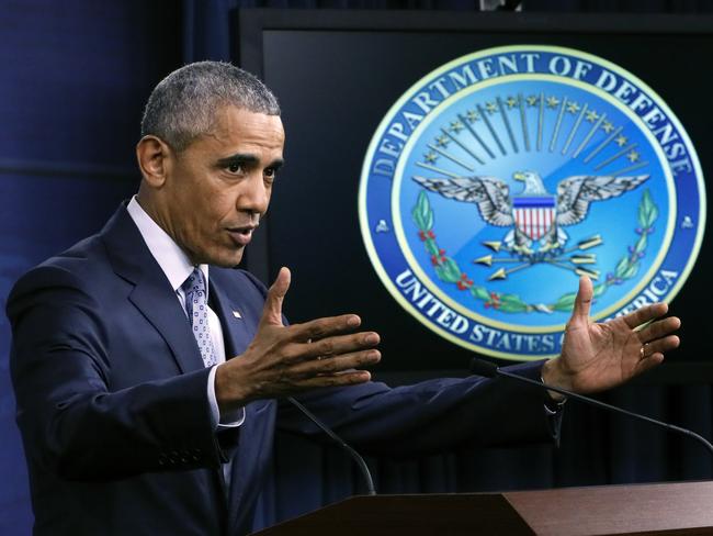 President Barack Obama talks about the war on terrorism and efforts to degrade and destroy the Islamic State group.