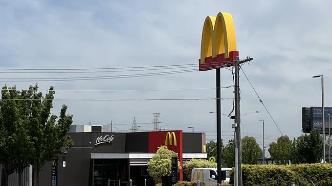 Paramedics attended Fawkner McDonald's on Monday morning. Picture: Adam Daunt