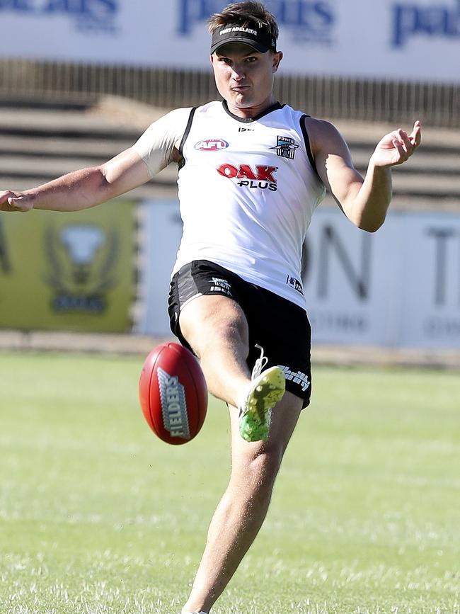 Ollie Wines trains as he recovers from shoulder surgery. Picture SARAH REED