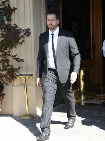 Magician David Blaine leaves his hotel and head to Fort Belvedere for the wedding of Kim Kardashian to Kanye West in Florence, Italy. Picture: Splash