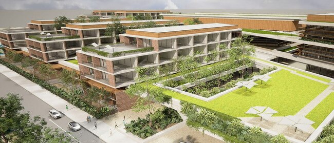 Artist's impression of the residential precinct. Picture: PRAX Studio