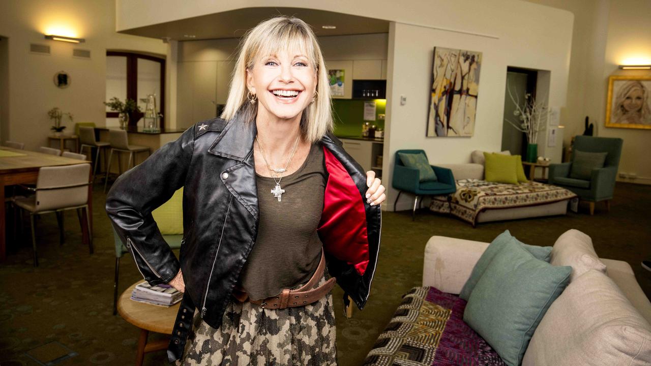 The late Olivia Newton-John at the ONJ Cancer Centre in Heidelberg where John Agosta’s wife Vicki spent time during her treatment. Picture- Nicole Cleary