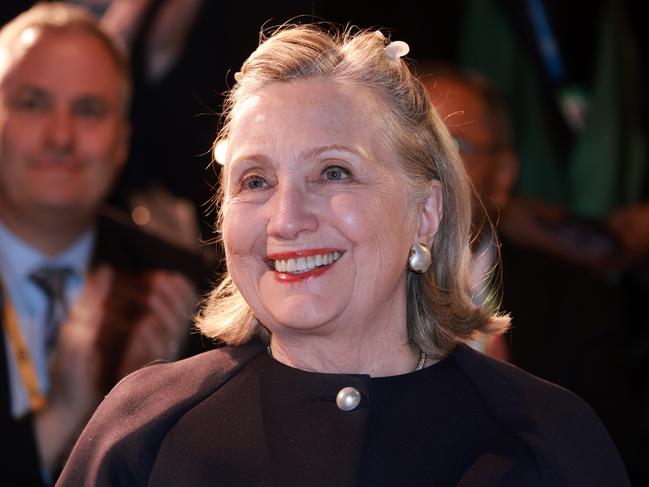 Former US secretary of state Hillary Clinton moderates the nightcap session "Rebels With a Cause: Voices of Civil Resistance" at the 2024 Munich Security Conference in Munich, Germany. Picture: Getty Images