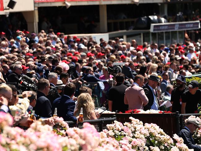 Crowds take in Race 2. Picture: Getty Images