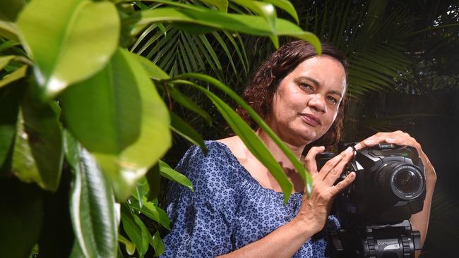 Film maker Janine Kelly poses for a photograph in Dutton Park. Janine Kelly is a upcoming film marker. Monday December 18, 2017.  (AAP image, John Gass.