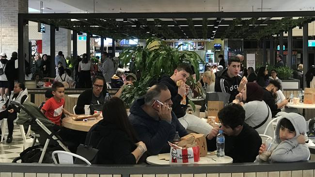 Hurstville Westfield food court yesterday.