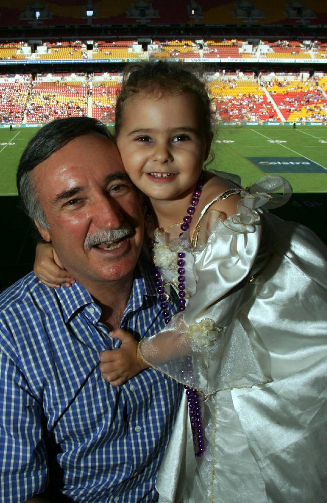 Claudia Talbot as a little girl with her late-father Ken.