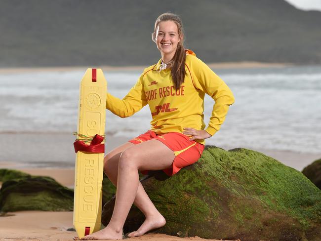 Jennifer Webb, 17, saved Sayed Hashimi’s life when he was swept out to sea at Killcare Beach last year. Picture: Troy Snook