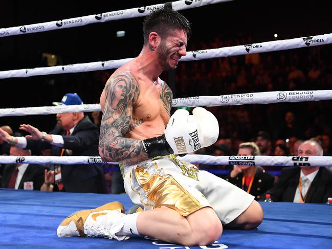 Michael Zerafa has been so overcome by grief there are suggestions he may delay, or even cancel, his bout against Jeff Horn. Picture: Quinn Rooney/Getty Images