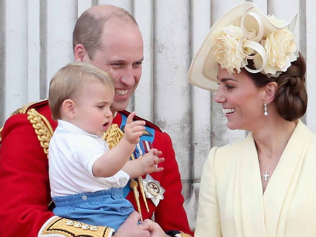 Baby Prince Louis of Cambridge stole the show during the Trooping the Colour ceremony. Picture: Chris Jackson/Getty Images