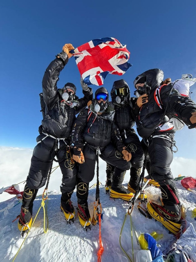 Alistair Carns and his fellow climbers, Kevin Godlington, Anthony Stazicker and Garth Miller. Photo: Sandro Gromen-Hayes via WSJ.