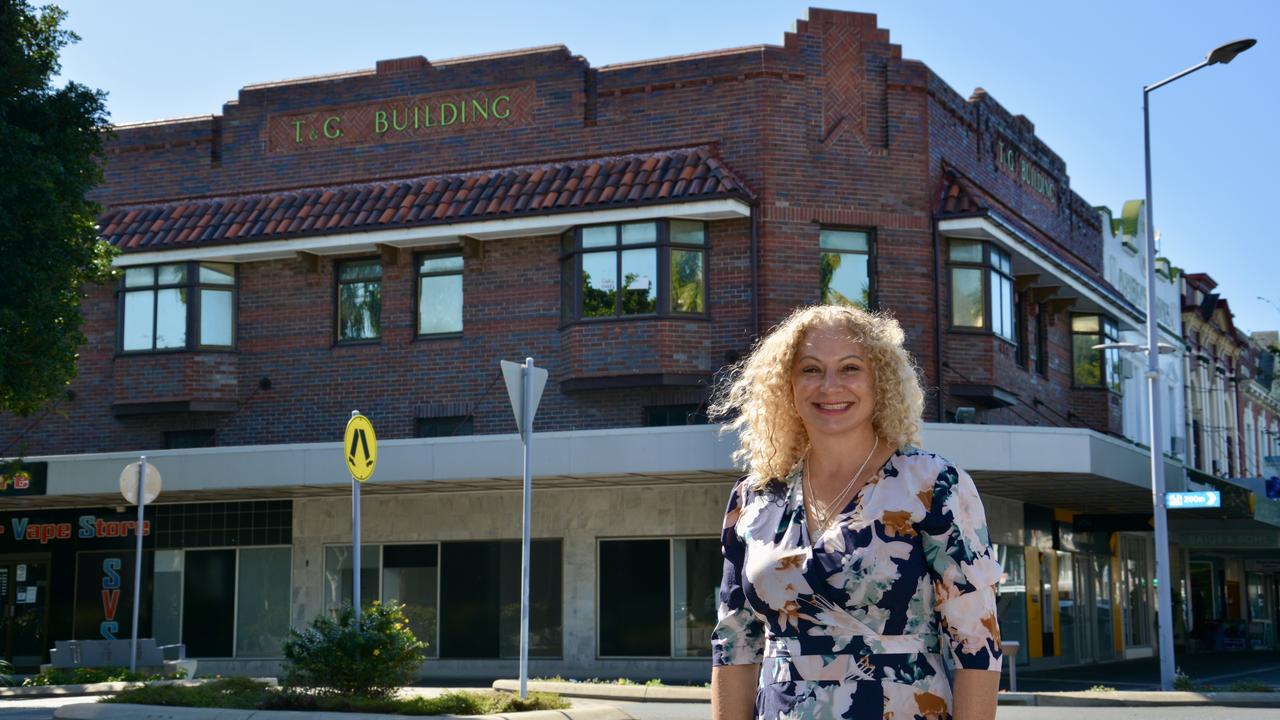 Cassandra Dickerson from Sell Buy Lease Real Estate is managing the lease for the T&amp;G building on the corner of Victoria and Wood Sts in Mackay CBD. Picture: Rae Wilson