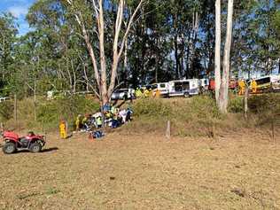 Emergency services are at the scene of a crash on Bentley Rd at Bentley.