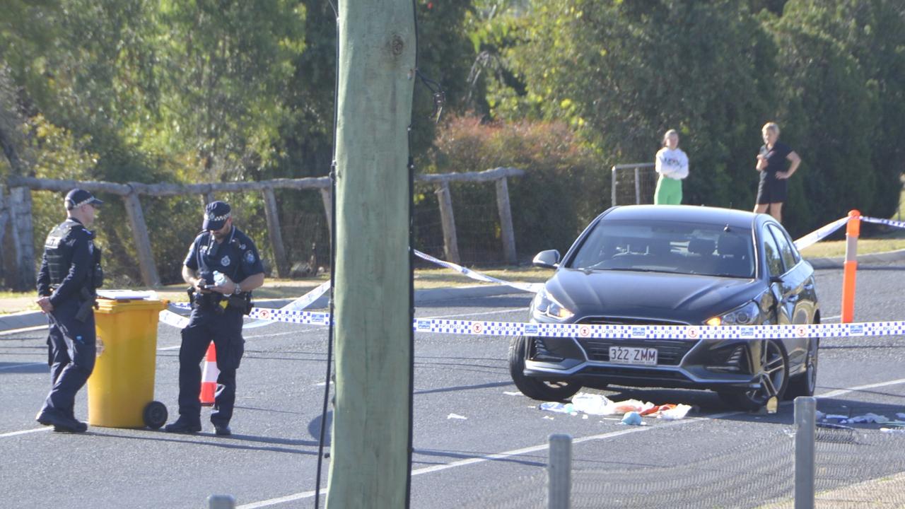 The earlier collision sparked a police pursuit that ended at the Goombungee rubbish dump. Picture: Michael Nolan