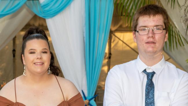 Sander Pavalakis, Phoebe Harrup and Billy Read at the Mackay Northern Beaches State High School Senior Formal Class of 2022 held at Mantra Mackay Marina. Picture: Michaela Harlow