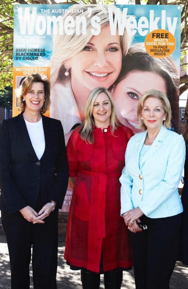 Former AWW editors Deborah Thomas, Robyn Foyster and Ita Buttrose. Picture: Supplied.