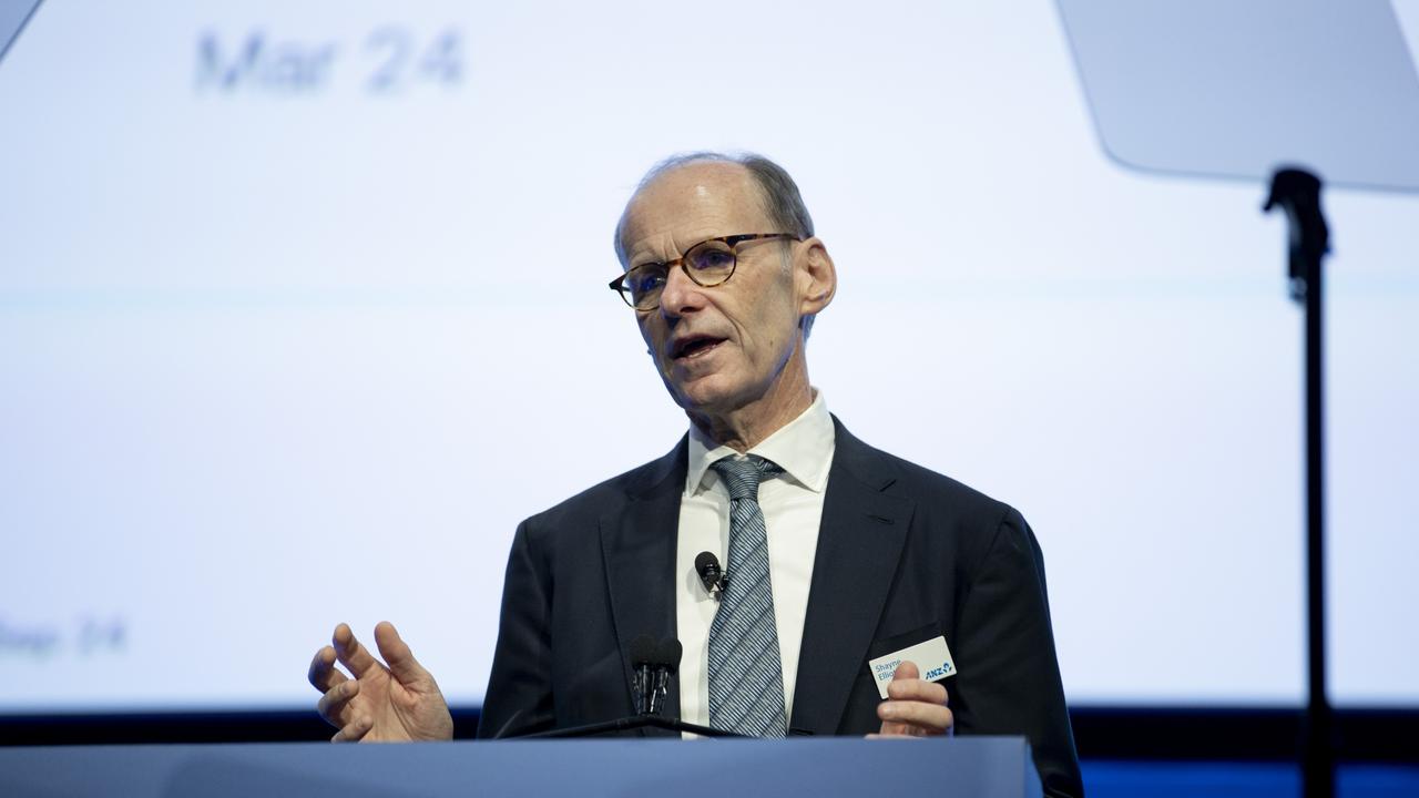 ANZ chief executive Shayne Elliott speaks at the bank’s annual general meeting. Picture: Arsineh Houspian