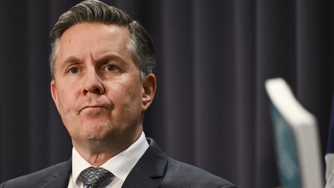 Health Minister Mark Butler in Canberra on Tuesday. Picture: NewsWire / Martin Ollman