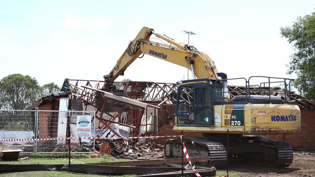 The last house is demolished in preparation for the new Western Sydney Airport at Badgerys Creek is demolished. Picture: John Feder / The Australian.