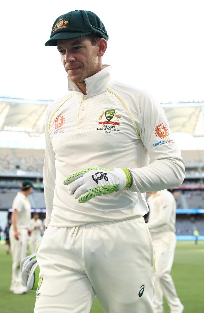 Tim Paine landed a shot on Kohli on day four. (Photo by Cameron Spencer/Getty Images)