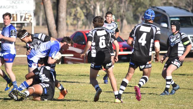 Mitchell Magpies and Roma Cities in action on the weekend.