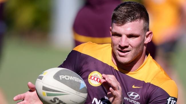 Josh McGuire during Brisbane Broncos training. Pic Darren England.