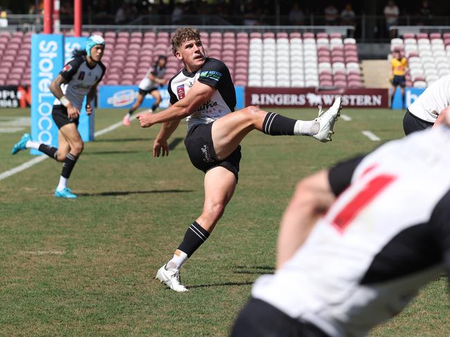 Action from the Premier Colts 1 Rugby Grand Final between Souths and Wests at Ballymore on Sunday. Picture Lachie Millard