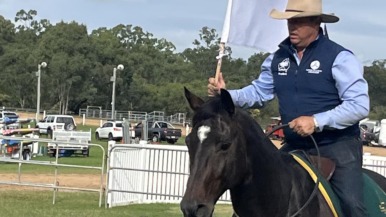 Renowned horseman Guy McLean competing in an event at the Fraser Coast Show.