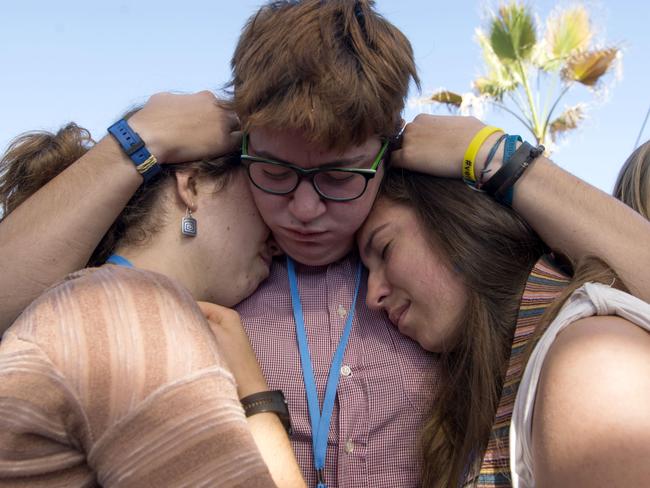 American students outside UN climate talks in Marrakesh fear his victory could undermine plans for a global agreement. Picture: AFP PHOTO / FADEL SENNA