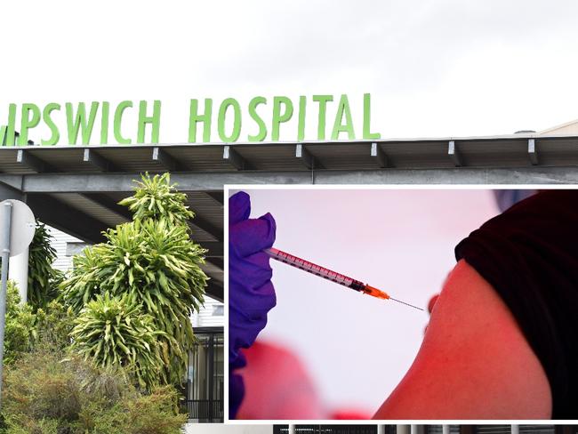 Ipswich residents booked in for the Pfizer jabbed have been turned away at the hospital because doses are being saved for the highest priority groups.