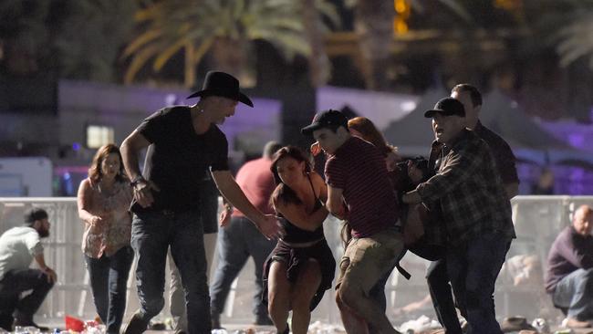 The aftermath of the deadly shooting. Picture: Getty Images