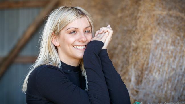 Car crash survivor Holly Scott at home. Picture Matt Turner