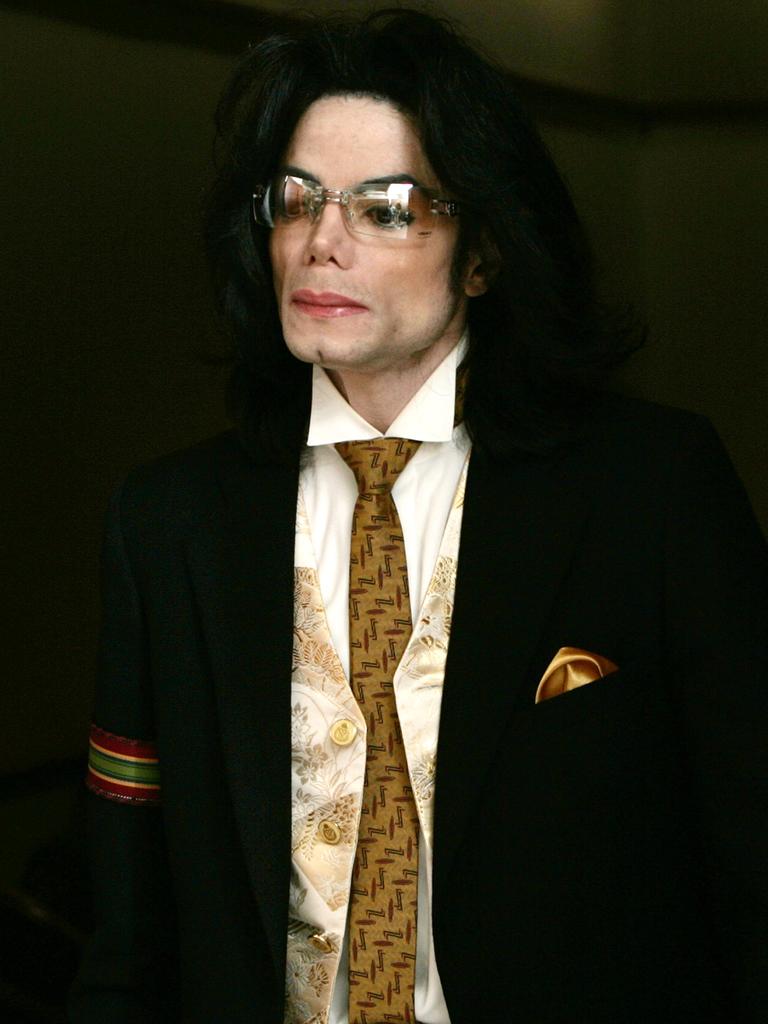 Michael Jackson leaves court in 2005.