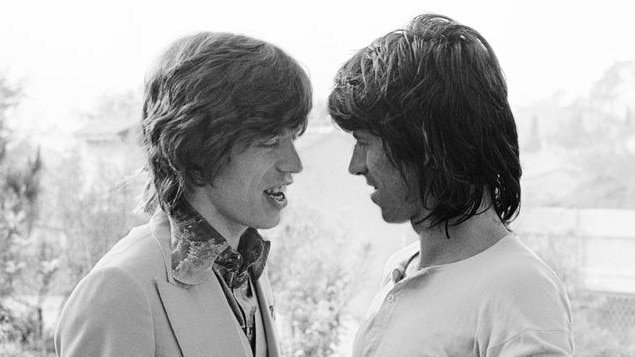 Jagger and Keith Richards on the morning of Mick's wedding to Bianca Perez-Mora Macias in St Tropez, France in 1971. Picture: Lichfield Archive via Getty Images