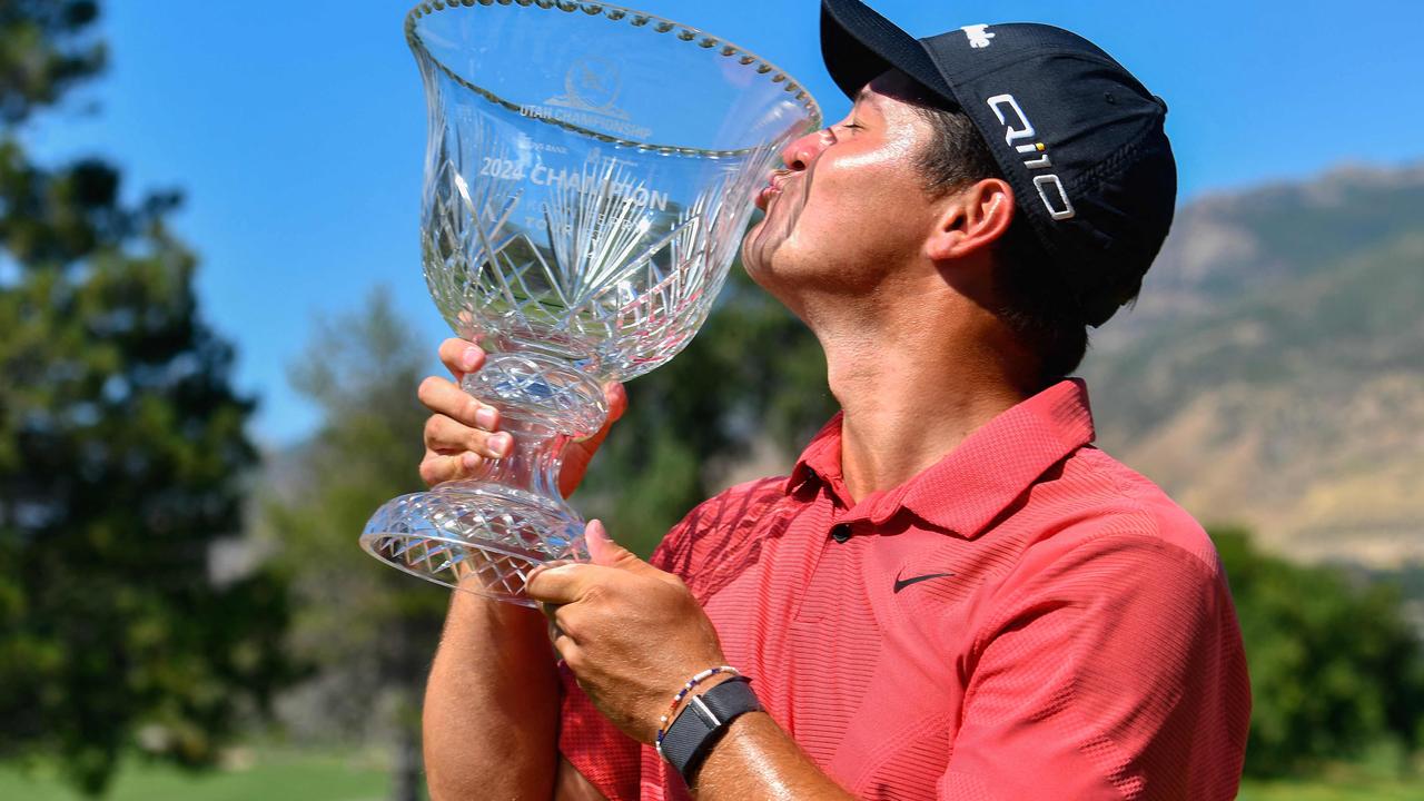 Karl Vilips has earnt his US PGA Tour card on the back of his win at the Utah Championship. Picture: Alex Goodlett/Getty Images/AFP