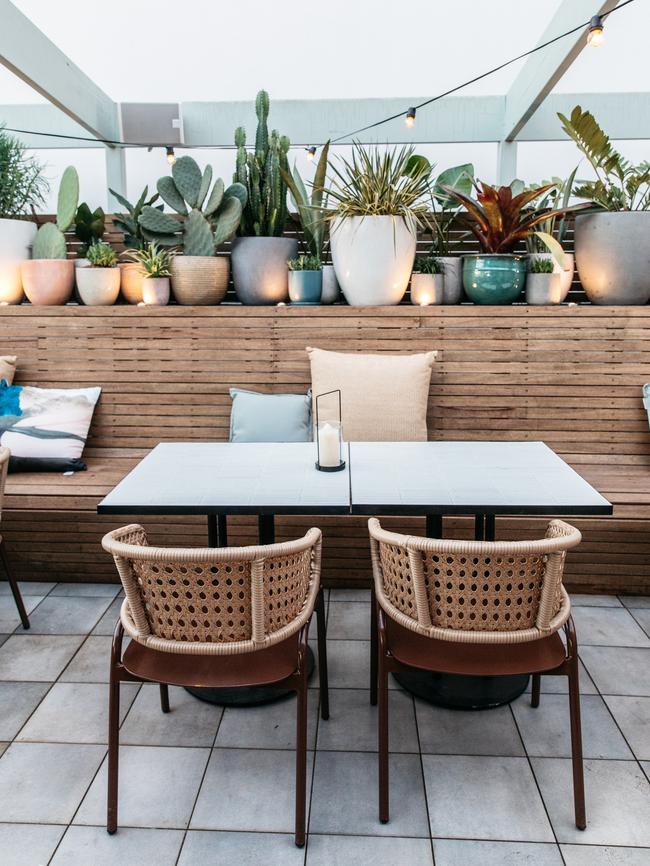 The outdoor terrace. Credit: Kitti Smallbone.