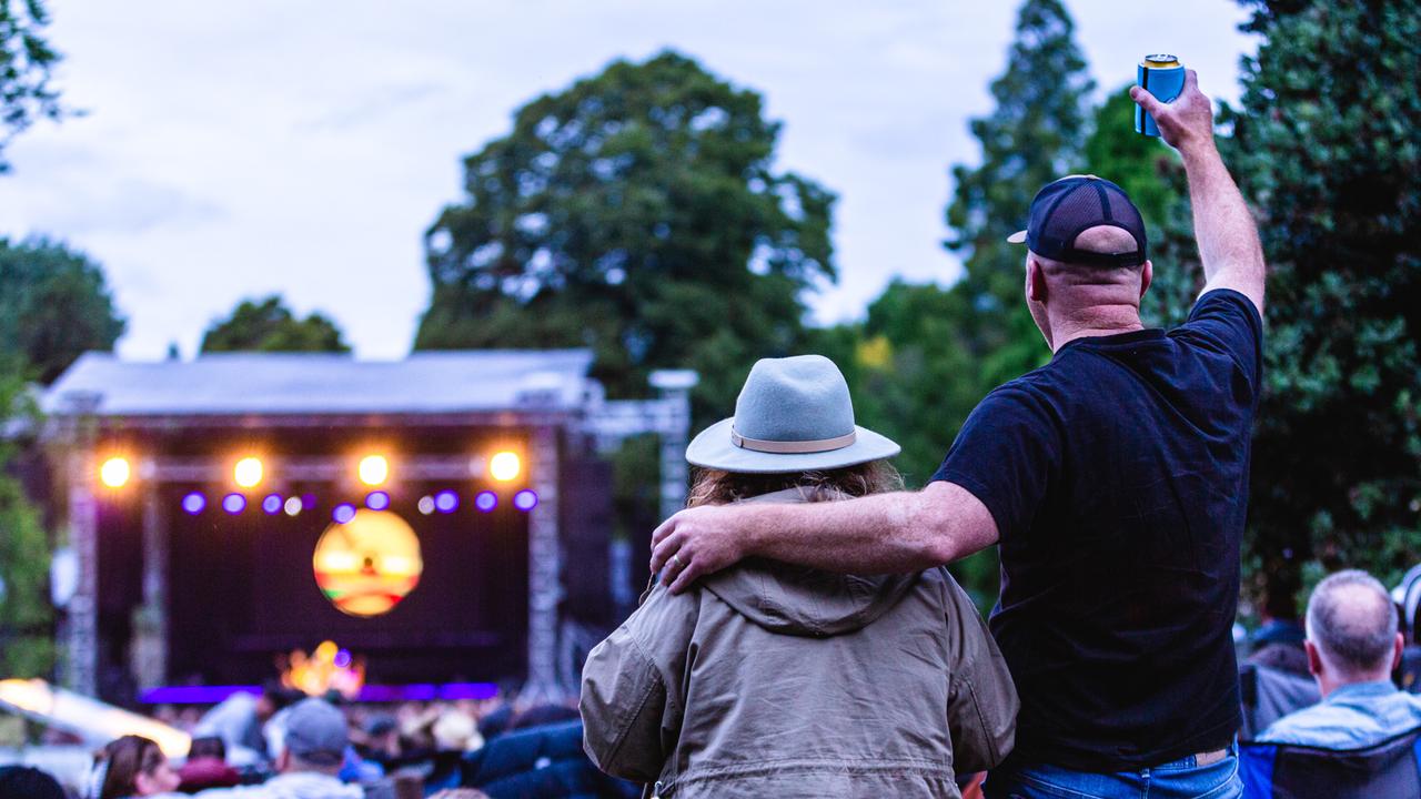 Neil and Helena Gillham at SummerSalt Festival at the Royal Botanical Gardens, Hobart. Picture: Linda Higginson