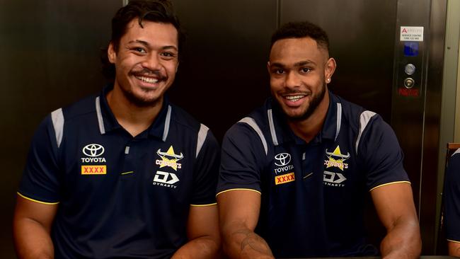 Jeremiah Nanai and Hamiso Tabuai-Fidow are two of the Cowboys’ brightest young stars. Picture: Evan Morgan