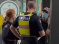 Two Melbourne police officers have gone viral for an act of extreme generosity during Victoria’s week-long lockdown. Picture: Adele Barbaro/Facebook