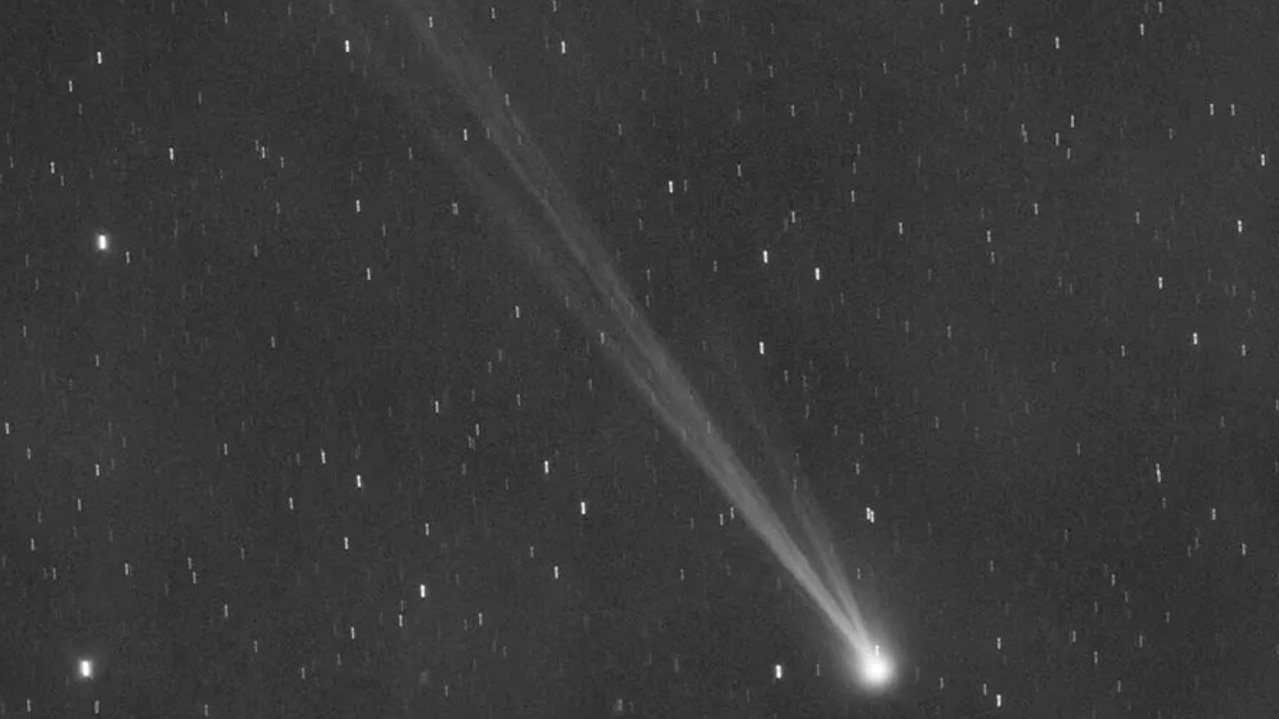 This image provided by Gianluca Masi shows the comet C/2023 P1 Nishimura and its tail as seen from Manciano, Italy, on September 5, 2023. Picture: Gianluca Masi via AP