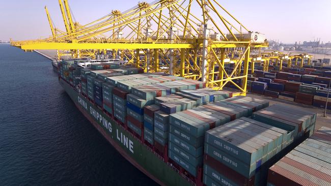 The UAE’s reputation as a logistics hub, including through ports such as Jebel Ali, makes it an attractive trade gateway for Australian business. Picture: Bloomberg