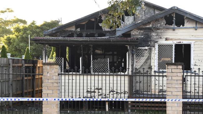 Fatal house fire in Harristown, Wednesday, May 7, 2025. Picture: Kevin Farmer