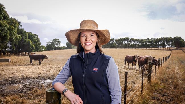 ABS Global beef sales and InFocus supply chain manager Annie Pumpa featured in February. Later in the year she would go on to win the Youth category in The Weekly Times/Harvey Norman Shine Awards. Picture: Nicole Cleary