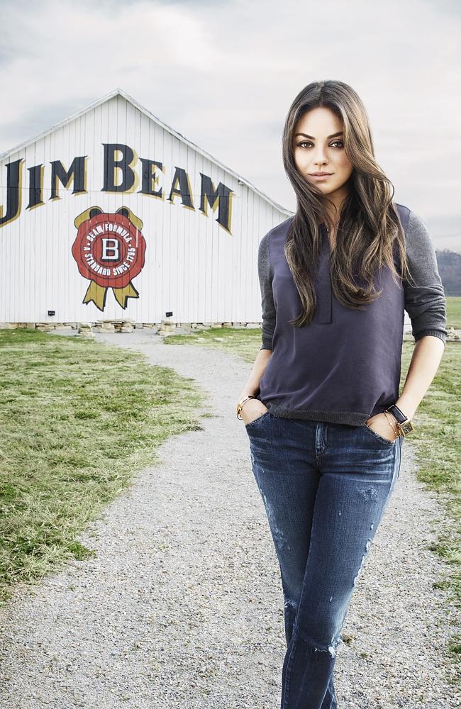 Mila Kunis in the Jim Beam ad.