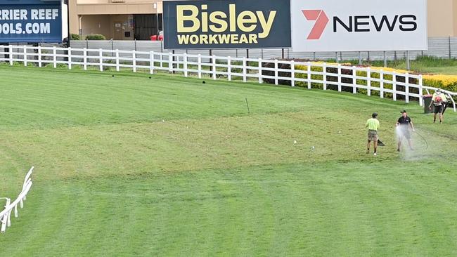 Gold Coast Turf Club track repairs for Magic Millions 2025. Picture: Supplied