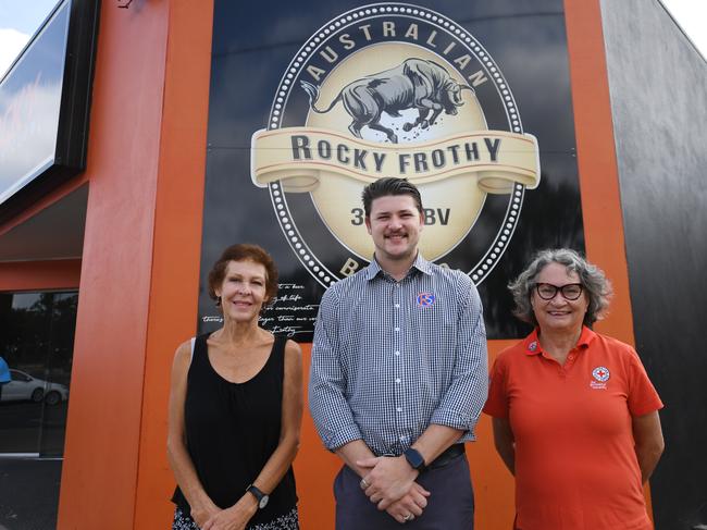 Rocky Sports Club’s Cathy Duffin, Jack Hughs and Karen Hall.